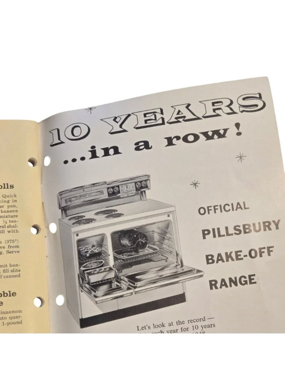 1958 Pillsburys Best 10th Grand National Bake Off Cookbook 100 Recipes Vintage